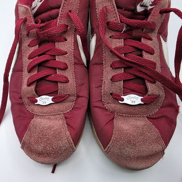 Nike Cortez Basic Nylon Team Red Mens Size 10.5 Sneaker Shoes Casual Walking - Picture 10 of 14